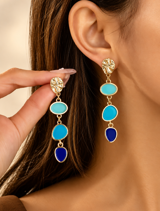 Pendientes Éclat-modelo azul